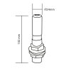 Holder for rotating beacon - with pipe thread