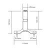 Holder for rotating beacon - straight