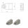 set of 2 end caps for SOLIS lights - flat