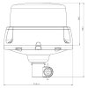 R65 Design rotating beacon BRILAR - red/clear - DIN