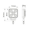 NOX500 Reversing and work lights - Plastic housing - 12V/24V