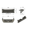 Ambient lighting HSL2000 - 45° - 12V/24V - black