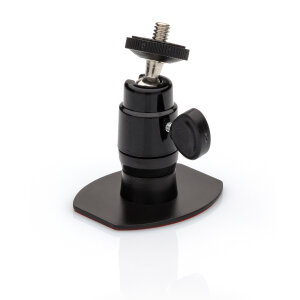 Adhesive holder with 1/4" mount, adjustable