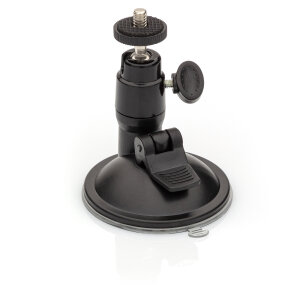Suction cup holder with 1/4" mount, adjustable