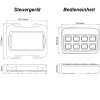 Universal control panel B8-V2  - incl. relay station - illuminated - 8 switching/button functions up to 49A