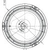 R65 Design rotating beacon BRILAR - yellow - 3 points - double flash