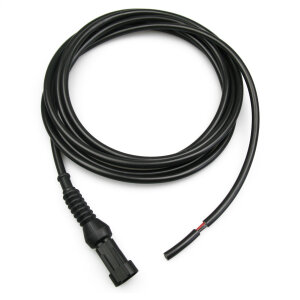 Superseal 2-pole assembled pin housing, 3000 mm, sheathed cable FLYY 2x1.00 mm², rubber grommet
