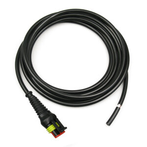 Superseal 3-pole assembled socket housing, 3000 mm, FLYY 3x1.00 mm² sheathed cable, rubber grommet