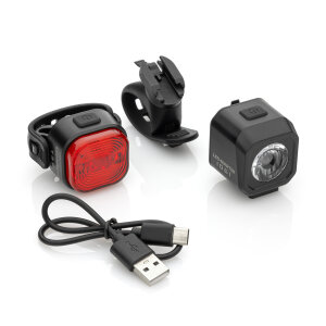 LED bike light set | Rechargeable battery | USB rechargeable | Adjustable angle