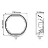DL7 long-range headlight with position light - 7 inches - 176 mm - Black