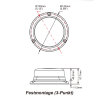 B46 indicator light - flat - B1 design - 3 points
