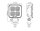 TCE2100 - Work light - square - 1500 mm cable - 10-30 VDC - max. 22 W