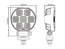 TCR3600 - Work light - round - 1500 mm cable - 10-30 VDC - max. 39 W