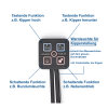 T4A-K tipper control - 4x4A - 2x push button function - 2x switch function - 1500 mm connection cable