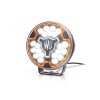 W257 BLACK - 7-inch long-range headlight - yellow position light - Ref 17.5 - tinted