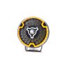 W268 BLACK - 9-inch long-range headlight - yellow position light - Ref 30 - tinted