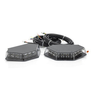 set of 2 POD-HT systems - ambient lighting white - direction indicators BLUE/YELLOW