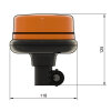SPARK rotating beacon - DIN mounting - extra flat - AUTO-DIM - synchronization - Class 2 - DIN 14620, Form B1