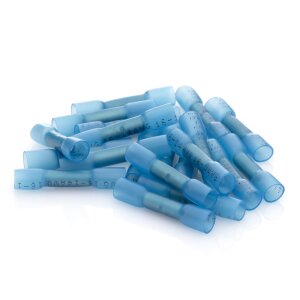 20 push-on connectors, waterproof, shrinkable - 1.5-2.5 mm² - Blue