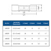 20 push-on connectors, waterproof, shrinkable - 1.5-2.5 mm² - Blue