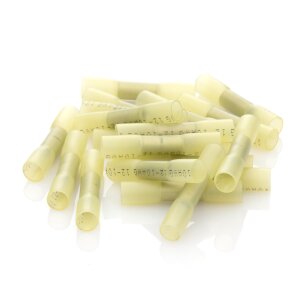 20 push-on connectors, waterproof, heat-shrinkable - 4-6 mm² - Yellow