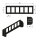 DIN mounting frame for radio slot suitable for 6x VERSIO switches | Height 55 mm