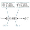 Mini control unit connection cable - 4-pin - suitable for DEUTSCH DT - 2 outputs
