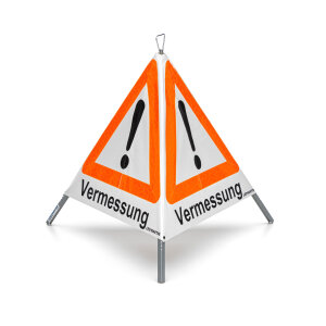 Folding signal with warning symbol VZ 101 - 70 cm - Surveying - Day-glo