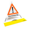 Folding signal with warning symbol VZ 101 - 70 cm - Surveying - Day-glo