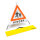 Folding signal with warning symbol VZ 101 - 70 cm - CHILDREN - fluorescent