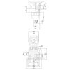24V socket with screw connection, 15-pin