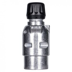 7-pin metal plug, 12 V, with cap nut