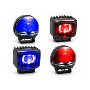 ZoneBeam warning light for industrial trucks in red or blue, round or straight