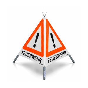 Folding Sign with Warning Symbol VZ 101 - 70 cm - FIRE DEPARTMENT - Reflective Warning Triangle