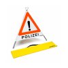 Folding sign with warning symbol VZ 101 - 70 cm - POLICE - reflective warning triangle