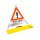 Folding sign with warning symbol VZ 101 - 70 cm - POLICE - reflective warning triangle