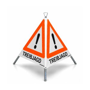 Folding sign with warning symbol VZ 101 - 70 cm - HUNTING - reflective warning triangle