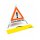 Folding Sign with Warning Symbol VZ 101 - 70 cm - SEWER WORK - Reflective Warning Triangle