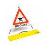 Folding sign with warning symbol - 70 cm - DRONE - reflective warning triangle
