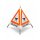 Folding sign with warning symbol - 70 cm - DRONE - reflective warning triangle