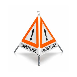 Folding sign with warning symbol VZ 101 - 70 cm - LANDSCAPE MAINTENANCE - reflective warning triangle
