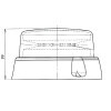 R65 Design rotating beacon BRILAR  - yellow - 3 points