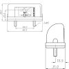License plate light - black - 44 mm