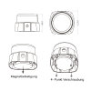 ION rechargeable rotating beacon - magnetic base - ECE-R65 clear/yellow