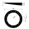 Rotating beacons Wheel chock BRILAR |  Fresnel series - 166 mm | 7.2 degrees