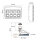 Universal control panel B8 - incl. relay station - illuminated - 8 switching/button functions