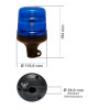 SESTO rotating beacon - 11 flash patterns - blue - DIN mounting