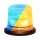 SESTO rotating beacon - 11 flash patterns - blue/yellow - 3-point