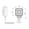 RS1700 - LED reversing light / work light - 1700lm - square - 12V/24V