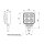 RS1700 - LED reversing light / work light - 1700lm - square - 12V/24V